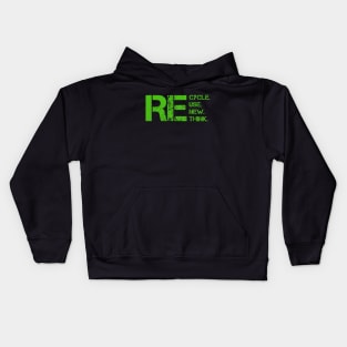 Reduce Reuse Recycle Rethink World Environment Day Gift Kids Hoodie